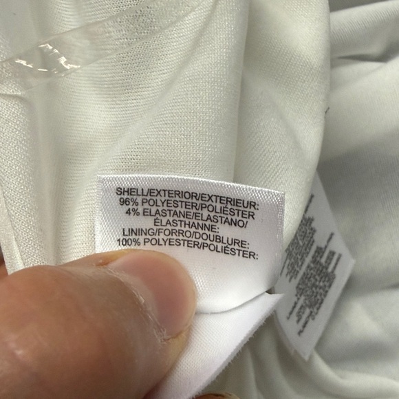 Anne Klein Monochrome Leaf Pattern Dress - Picture 8 of 8